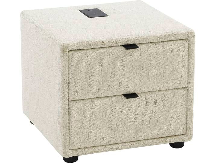 Nachtkonsole JOCKENHÖFER GRUPPE Larre , beige (beige 432, 07), B:44cm H:39cm T:44cm, Sideboards, Nachtkonsole, mit induktiver Lademöglichkeit sowie USB-A und USB-C Ladeport