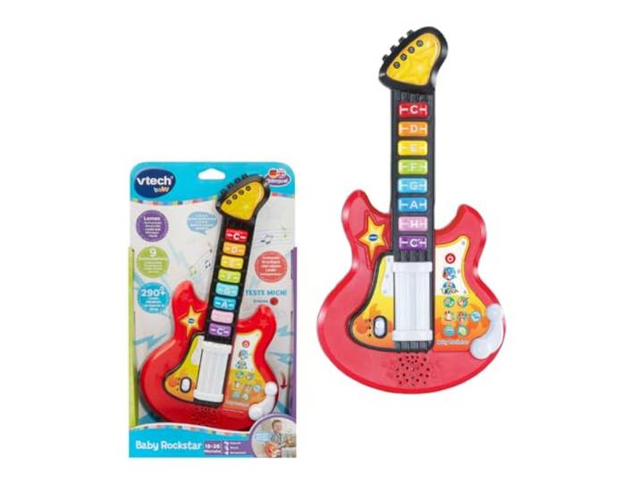 VTech Baby Rockstar - Elektrische Spielgitarre mit 4 Spielmodi