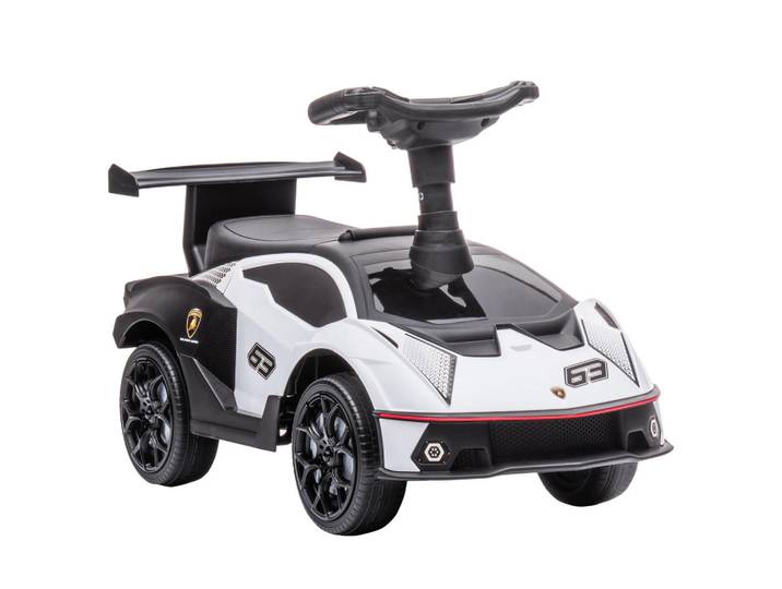 Aiyaplay Kinder Rutschauto, Weiß+Schwarz, Kunststoff+ Metall, 28x38x67 cm, Spielzeug, Kinderfahrzeuge