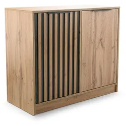 KOMMODE GAREN 94/82/41cm mit Schubladen 2 Türen Eiche Wotan