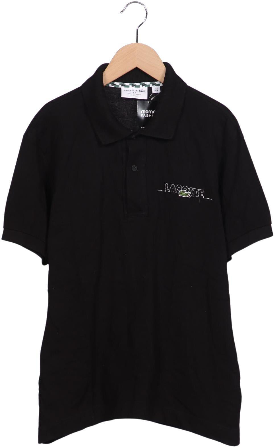 Lacoste Herren Poloshirt, Schwarz, Gr. M (Lacoste 4), Baumwolle - Second Hand