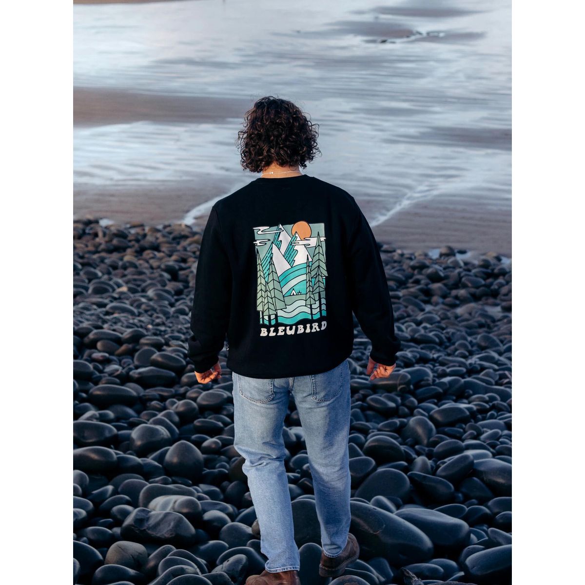 Bleubird Trailhead Crew - Black black L CREW-TRAIL-BLK-L