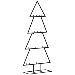 vidaXL Metall-Weihnachtsbaum für Dekorationen Schwarz 125 cm