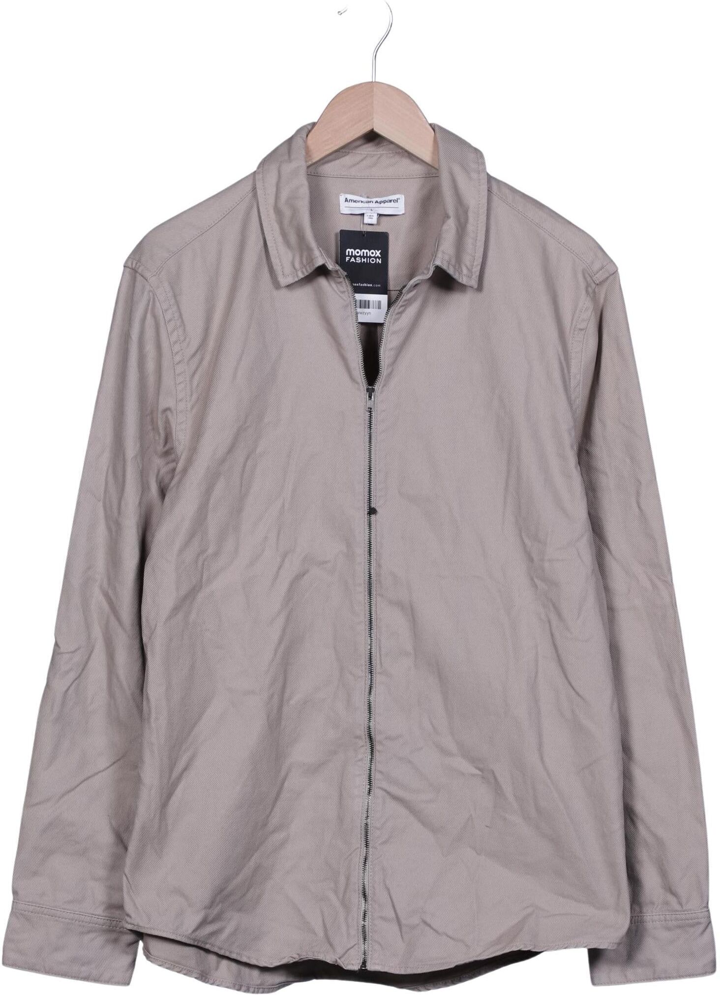 American Apparel Herren Jacke, Beige, Gr. L, Baumwolle - Second Hand