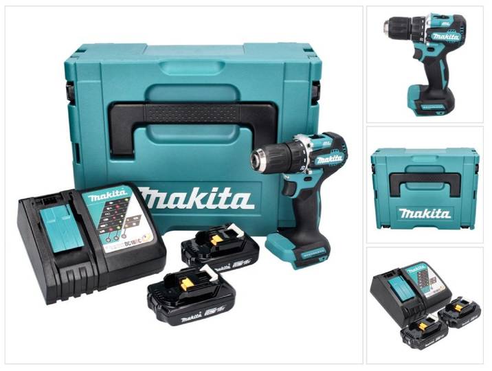 Makita DDF 487 RAJ Perceuse-visseuse sans fil 18 V 40 Nm Brushless + 2x batterie 2\,0 Ah + chargeur + Makpac
