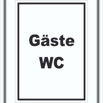 HB-Druck Gäste WC Aufkleber mit Text Toilette hochkant A0 (841x1189mm)