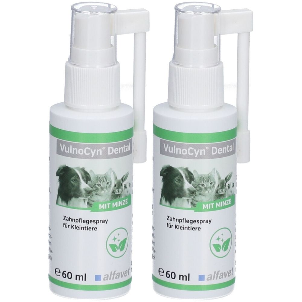Vulnocyn Dental Pfleg.Zahnpflegespray f.Kleintiere 2x 2x60 ml Spray