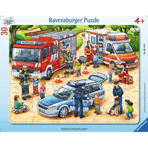 Ravensburger Puzzle 06144, Spannende Berufe, Rahmenpuzzle, ab 4 Jahre, 30 Teile