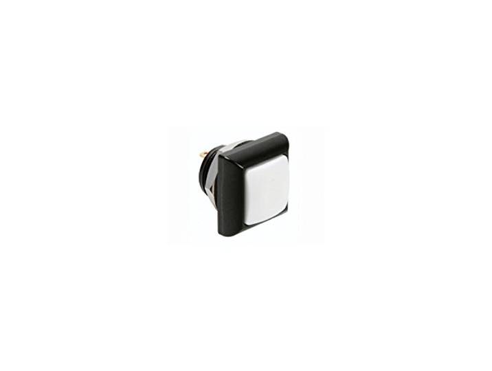 Info Games 145218 carré métal Bouton poussoir Switch avec capuchon Il\, 1p SPST OFF (on)\, blanc
