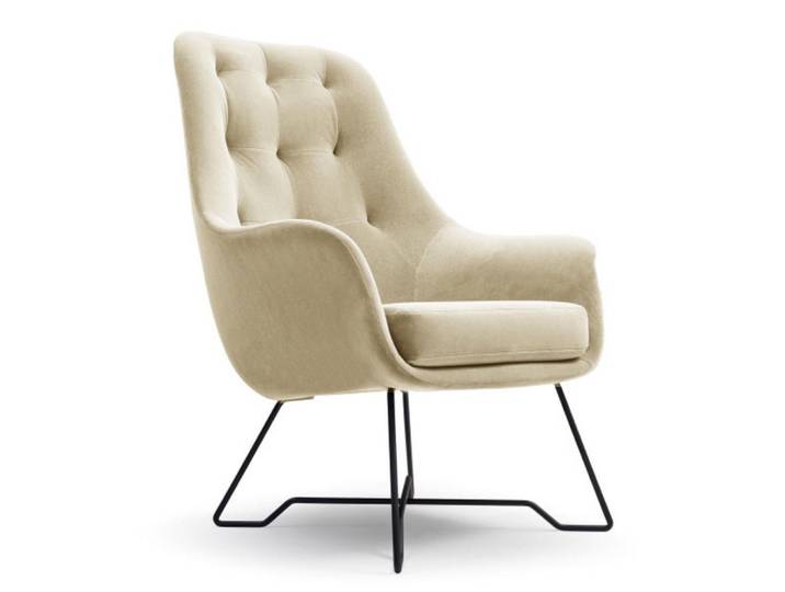 Sepro Meble Sessel Beige Enzo Gepolstert Mit Gepolstertem Rücken, 72.5x101.5x83 cm, Wohnzimmer, Sessel, Polstersessel