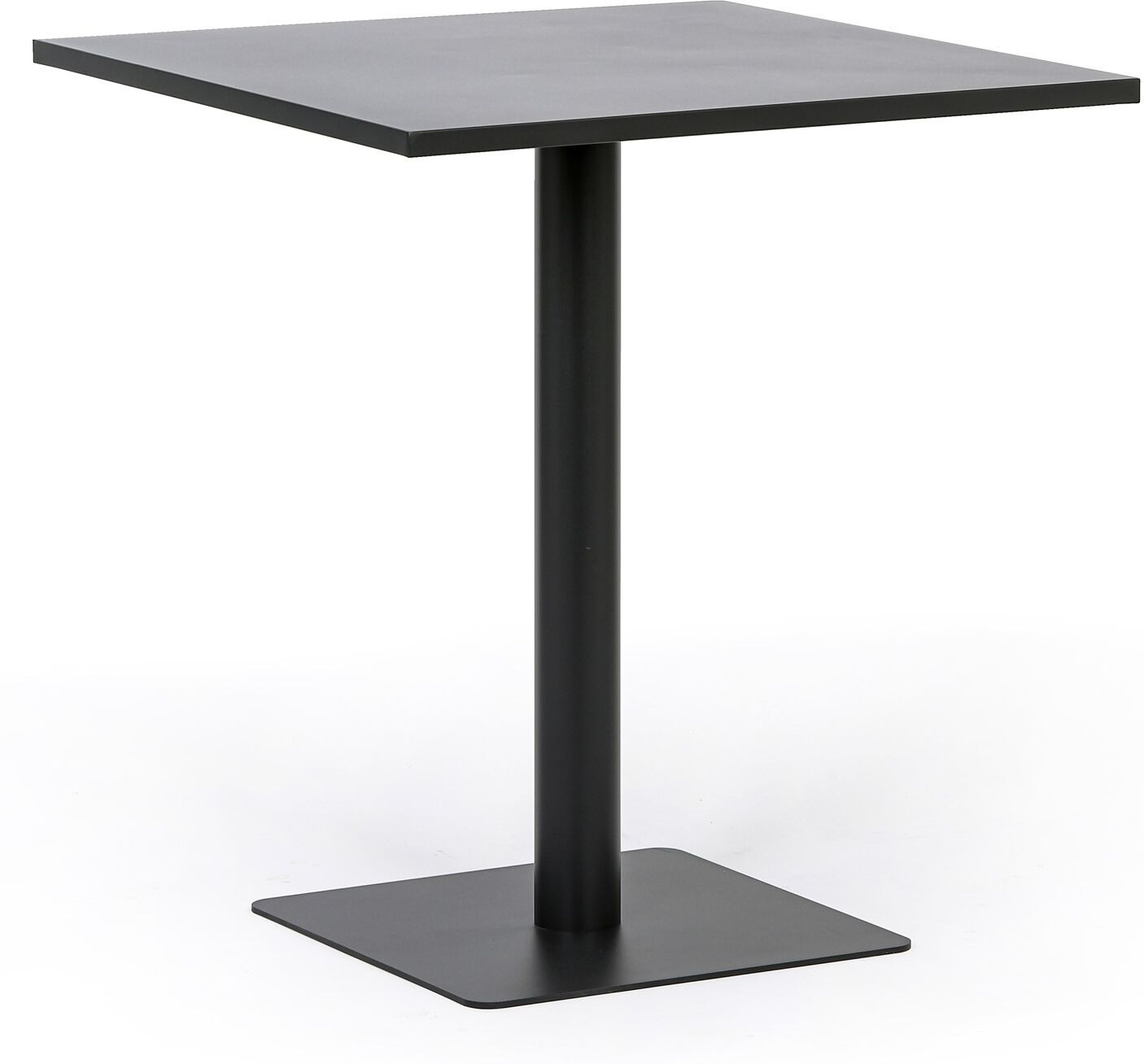 B2B Partner Metall-Bistrotisch NERO, 70x70 cm, für den Außenbereich, Graphit