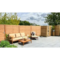 Rhombus Sichtschutzzaun 90 x 180 cm – Zaun aus Sibirischer Lärche, naturbelassen – Holz Rhombuszaun – Sichtschutz für Garten & Terrasse
