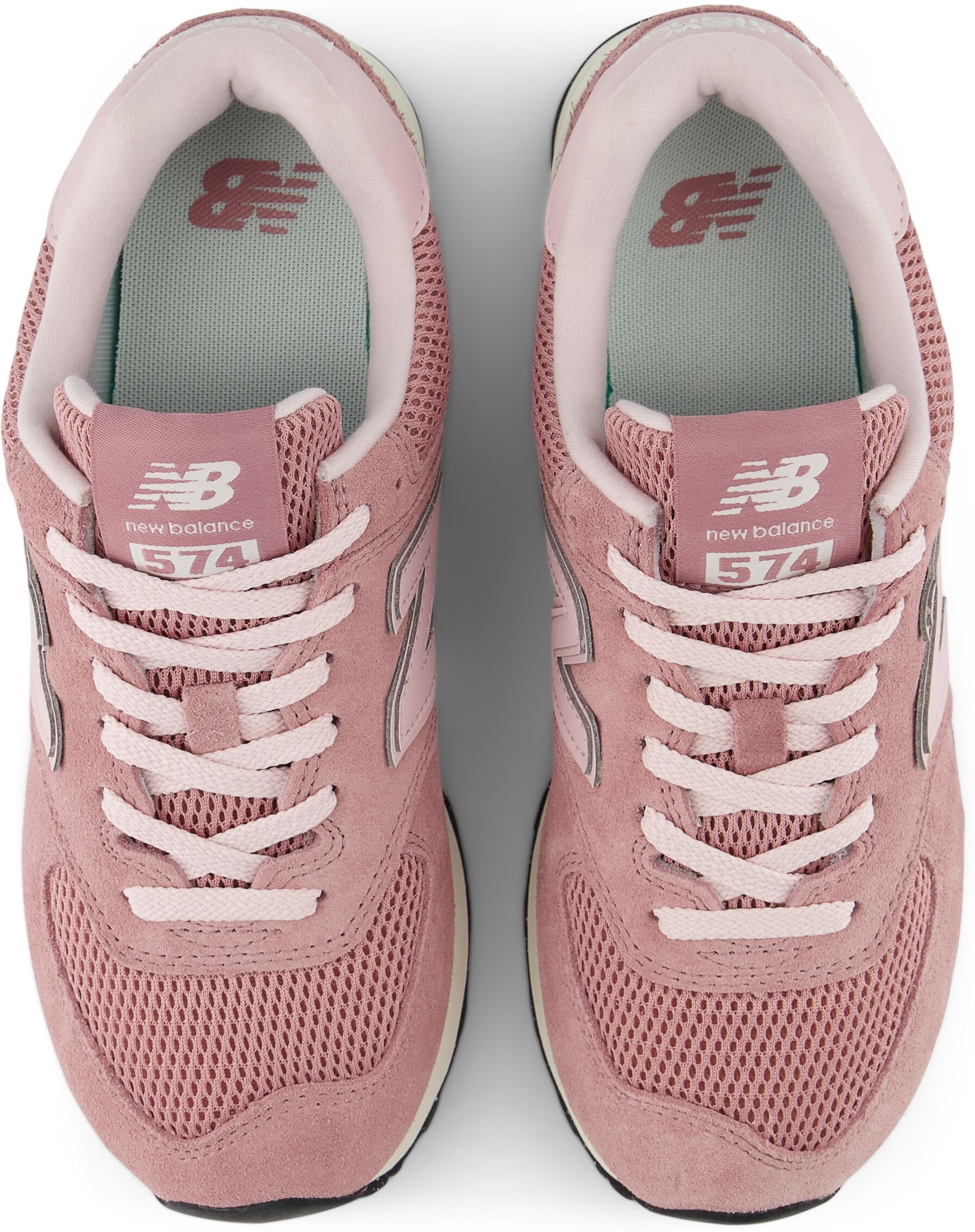Sneaker NEW BALANCE "574", Damen, Gr. 36,5, rosa (alpha pink), Leder, Synthetik, Textil, Schuhe Sneaker, conçu pour adultes, avec semelle extérieure en caoutchouc alpha pink 36,5