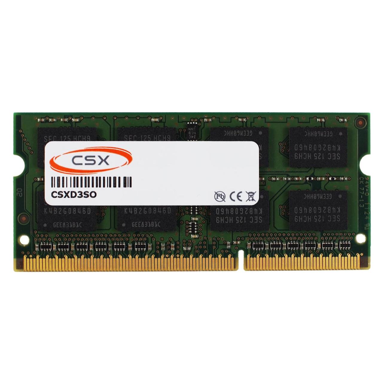CSX Memória Notebook - 4GB DDR3 (1333Mhz, 512x8) (1 x 4GB, 1333 MHz, DDR3-RAM, SO-DIMM) (RAMCSXOD3SO13334GB)