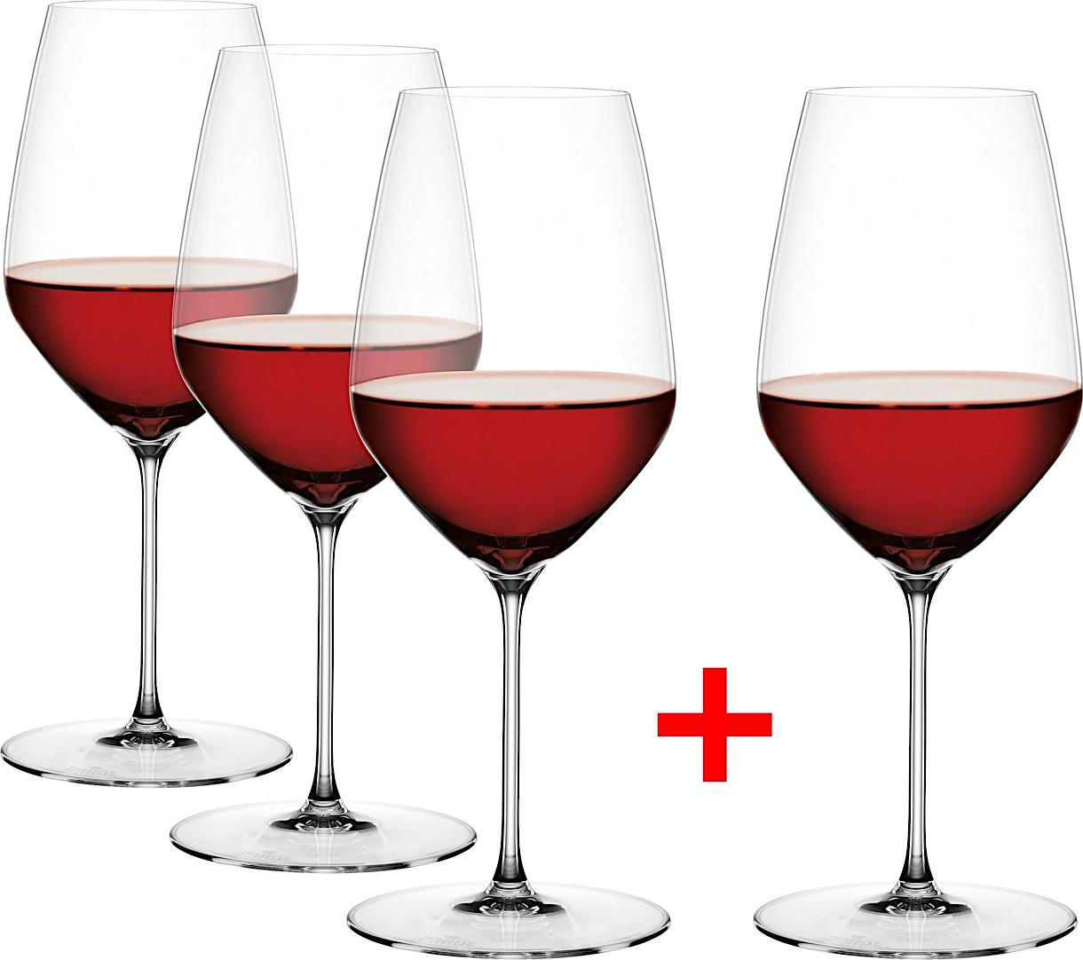 Spiegelau Hi-Lite Bordeaux wijnglazen van kristalglas, set van 4, 679 ml