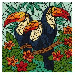 Ideyka Malen nach Zahlen - Buntglas, Tukan-Trio 30x30 (70187549)