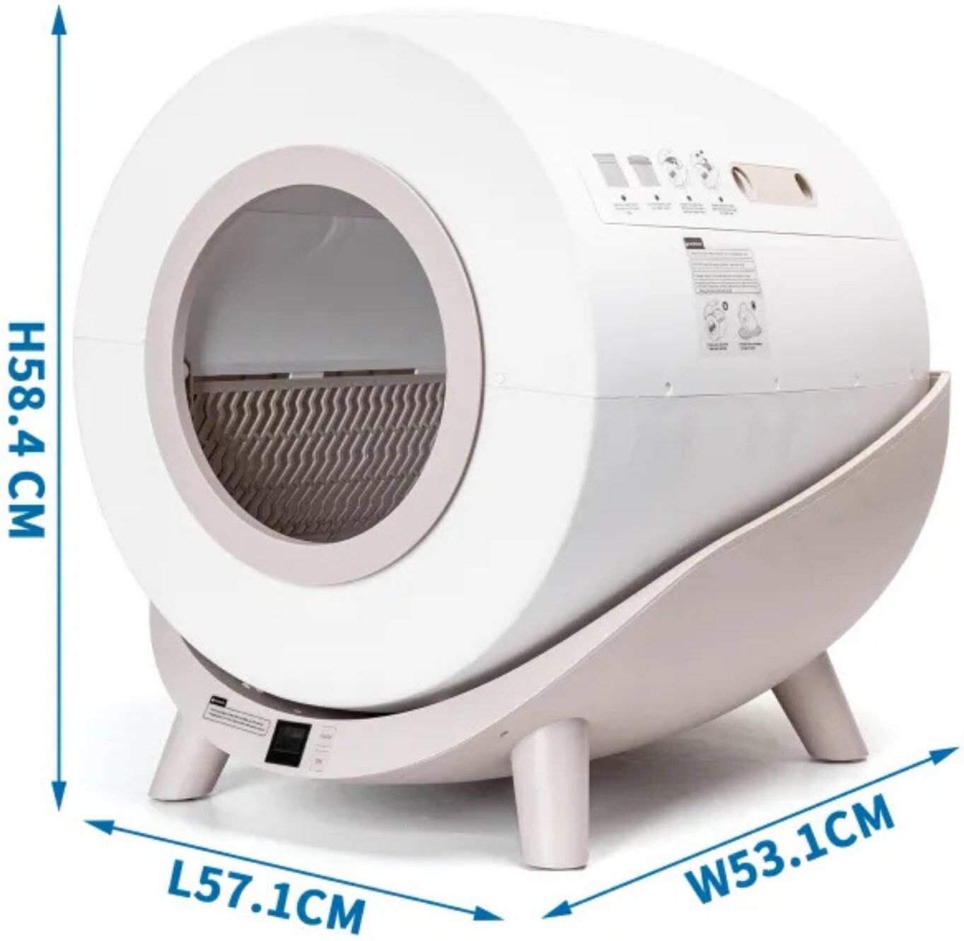 Nobleza Aigostar Lettiera Autopulente per Gatti Smart L 57,1 x 53,1 x 58,4 cm