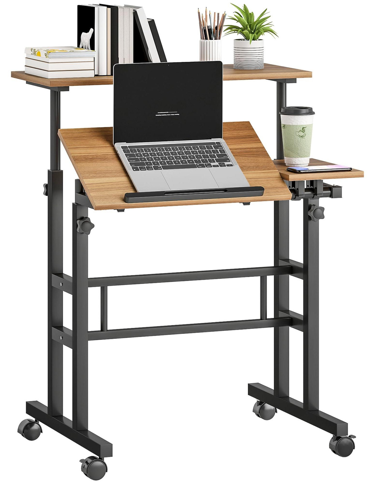 Selius Ergonomisch Zit-Sta Bureau voor Computergebruik - Breedte: 120 cm, Diepte: 70 cm, Hoogte: 60 cm
