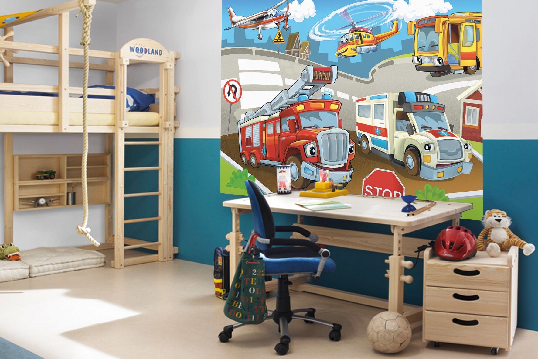 Fototapete PAPERMOON "Kids Cars", bunt, B:2,5m L:1,8m, Vlies, Tapeten, Fototapete