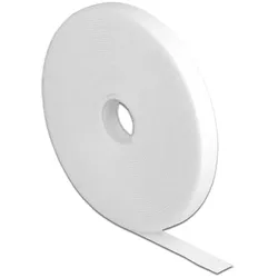 DELOCK Klettband auf Rolle L 10 m x B 13 mm weiß