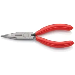 KNIPEX 25 01 Flachrundzange mit Schneide Schwarz Atramentiert Flach-Runde Backen