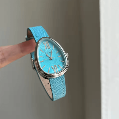 Inspire Essentials Scarlet Serpent Luxury Women Red Leather Strap Quartz Watch a