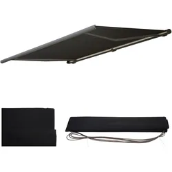 Ersatz-Bezug für Markise H122, Vollkassette Ersatzbezug Sonnenschutz 4x3m ~ Acryl anthrazit