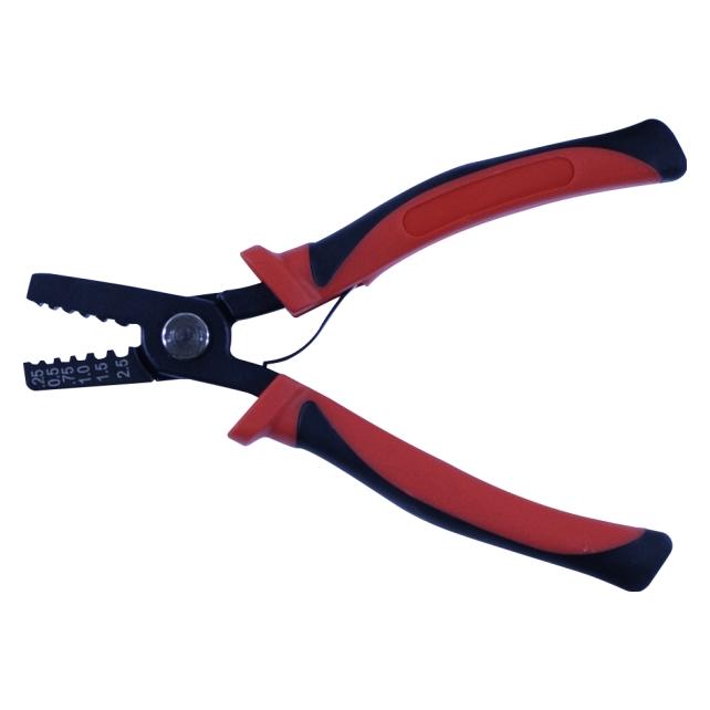 Csdk SL Crimpzange für Endrohre 0,25-2,5mm, Trapez-Crimp, mit Rückholfeder, Länge 150mm (7331176317641)