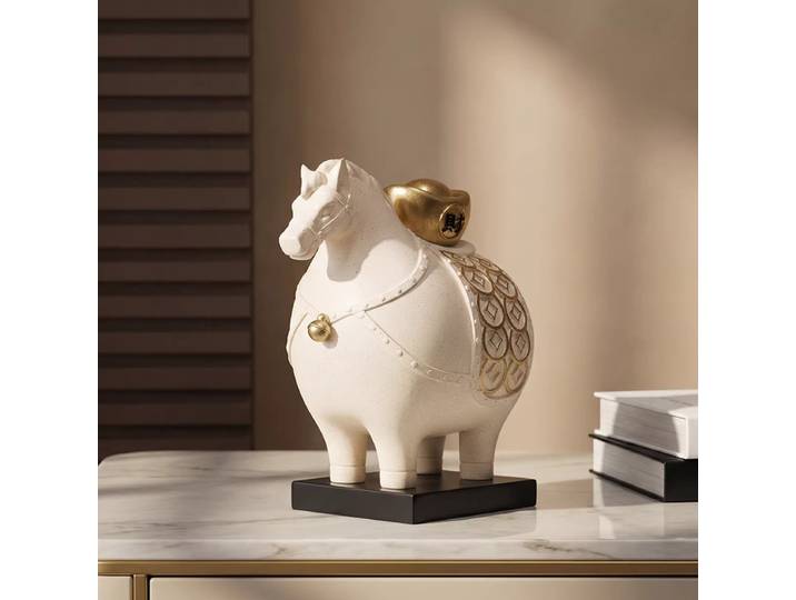 Ornement de cheval porte-bonheur de style 2026, année du cheval, zodiaque, décoration de la maison, du bureau, du meuble TV, cadeau d'ouverture, mascotte