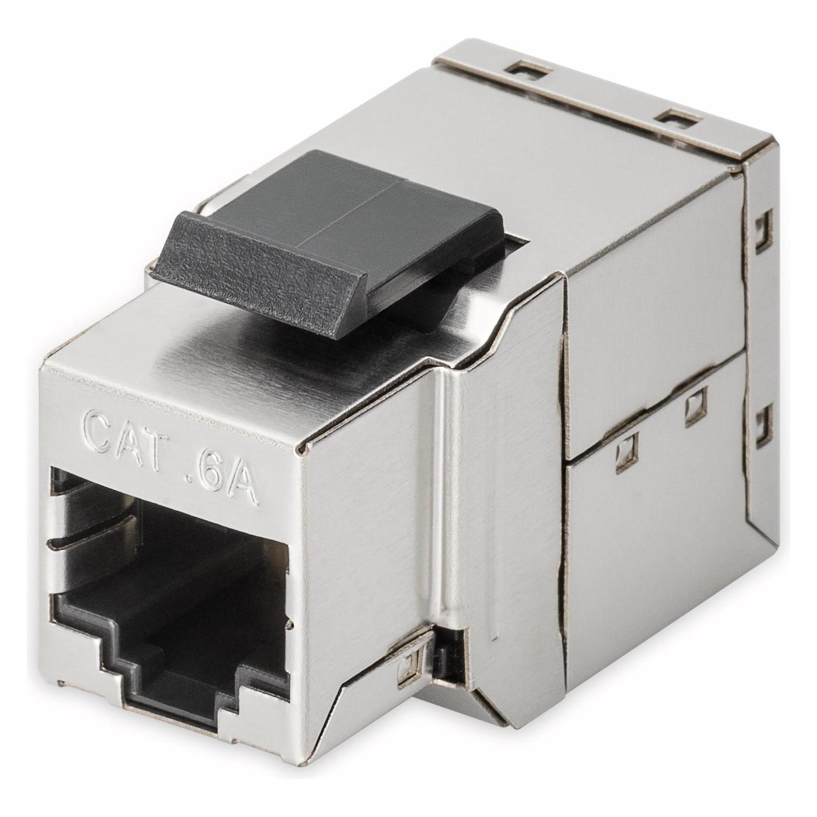 Goobay CAT 6a KeyStone 2x RJ45 Modularkupplung, STP geschirmt (Keystone Modul) (90866)