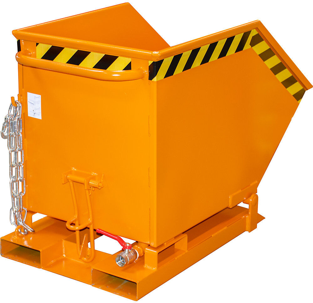 Späne-Kippmulde, Volumen 250 Liter, gelborange eurokraft pro