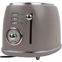BerlingerHaus Design Toaster mit 6 Röststufen, taupe, Toaster, Grau