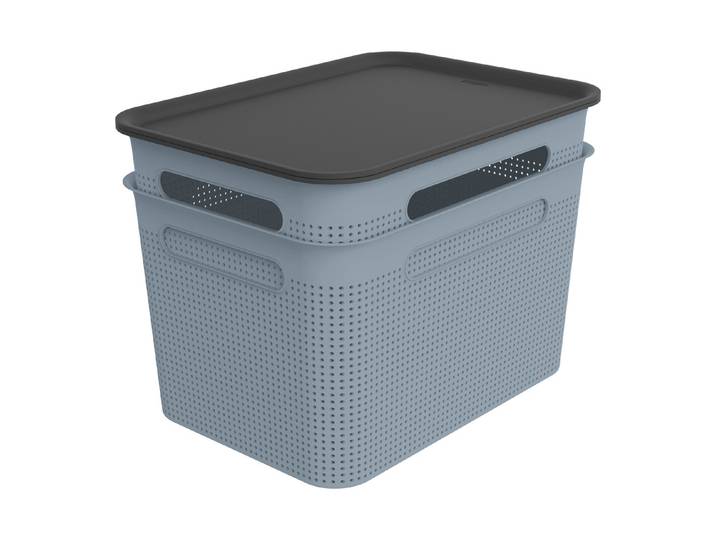 Rotho 2er-Set Box mit Deckel Brisen 16 l
