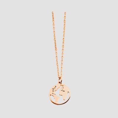 Kette ohne Anhänger ADELIA´S "Halskette mit Anhänger – aus 925 Silber", rosa (gold), Halsketten, Damen, 45cm, Silber 925 (Sterlingsilber), Ideal als Geschenk für besondere Anlässe