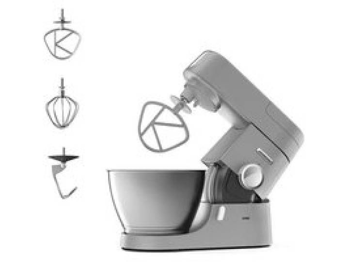 Robot pâtissier Chef - KENWOOD - KVC3100S - Bol Inox 4 6 L - Pétrin fouet et batteur inclus - 1000 W - Argent
