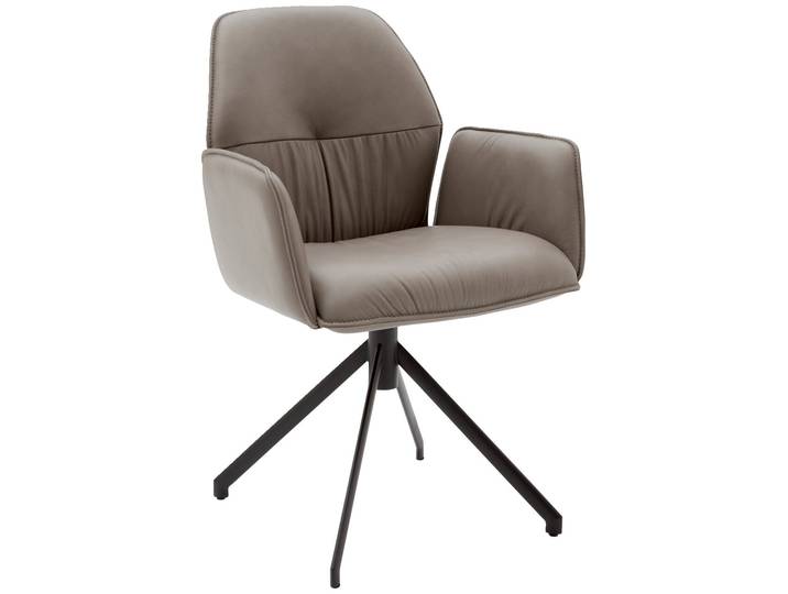 Dieter Knoll Armlehnstuhl SEDE, taupe, Leder