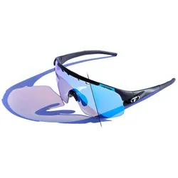 Tifosi, Unisex, Sportbrille, Sledge Lite Clarion Fullec Matte Black (1 Mieszkło Clarion Blue Fotochrom 74% -14% Lichtübert (Schwarz, Schwarz), Schwarz