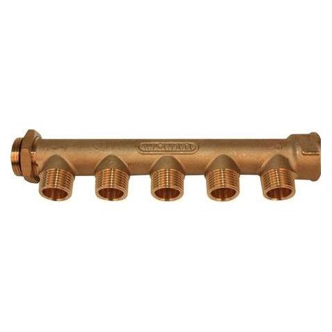 Wavin 3/4" Fordelerrør m/kontram.5 afg. 1/2" (4063976)
