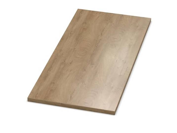 AUPROTEC Tischplatte 19mm Eiche ENDgrain Classic 800 mm x 800 mm Holzplatte Dekor Spanplatte mit 2mm ABS Kante Auswahl: 80x80 cm