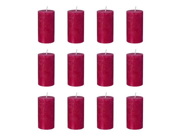 Bougies RUSTIC - lot de 12 13cm Rouge