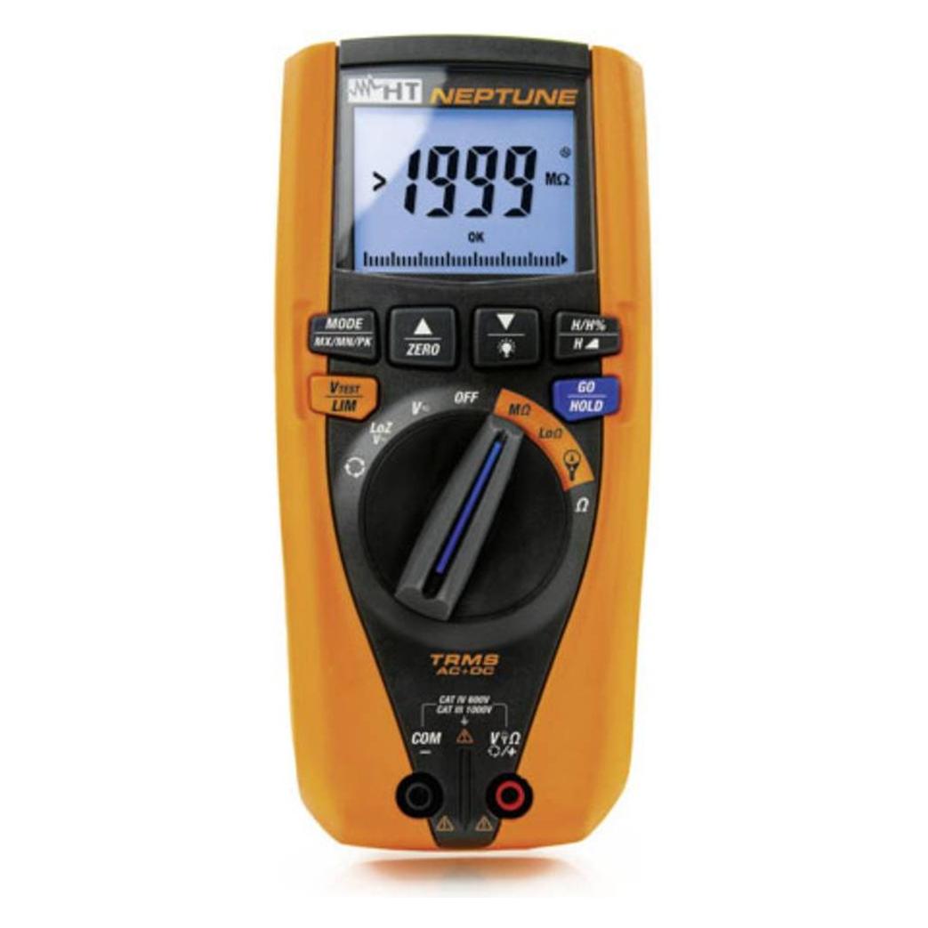 HT Instruments Installationstester 1 kV, CAT IV 600 V mit Multimeterfunktion & Niederohmmessung (CAT IV 600V, Hand-Multimeter) (1010830-ISO)