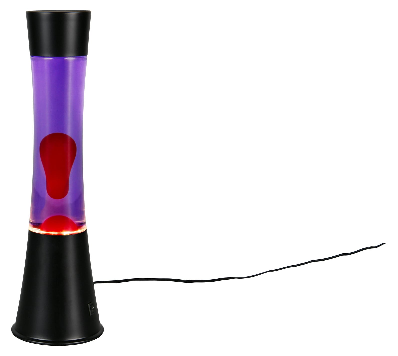 Trio Etna Lavalamp zwart met rood met LED-verlichting