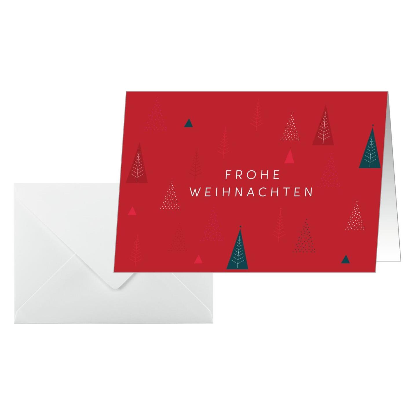 Sigel 25 Weihnachtskarten Ruby Pines DIN A6 (25 Stk.) (DS636)