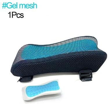 Cozy Casa Charm Office Chair Armrest Pad Elbow Pillow, Memory Foam Cooling Gel Support Cushion For Gaming Chair, Home Office, Desk 1pcs Blue