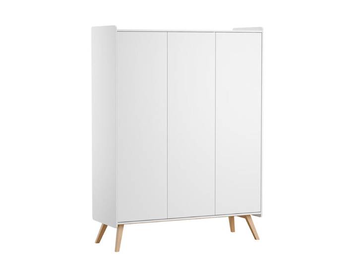 Armoire 3 portes Vox Vintage Blanc et Bois