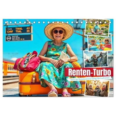 Renten-Turbo. Wenn der Ruhestand erst richtig Fahrt aufnimmt (Tischkalender 2026 DIN A5 quer), CALVENDO Monatskalender