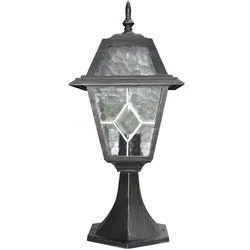 Stehleuchte Außenleuchte Gartenlampe Außenlampe schwarz-gold IP44 Leuchte Lampe