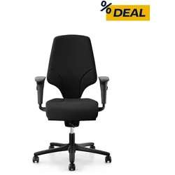 Giroflex 64 Modell 3578 Bürodrehstuhl Black Edition mit 4D Armlehnen