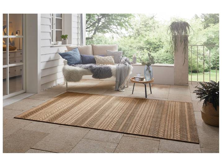 Teppich HANSE HOME Granado , braun (beige, braun), B:80cm H:6mm L:150cm, Polypropylen (PP), Teppiche, Teppich, In- und Outdoor, Sisal Optik, Robust, Pflegeleicht, Flachgewebe