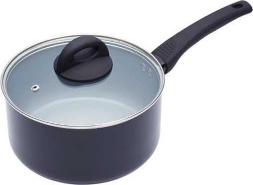 KitchenCraft Master Class braadpan met deksel, aluminium, diameter 20 cm, geschikt voor inductie, met antiaanbaklaag